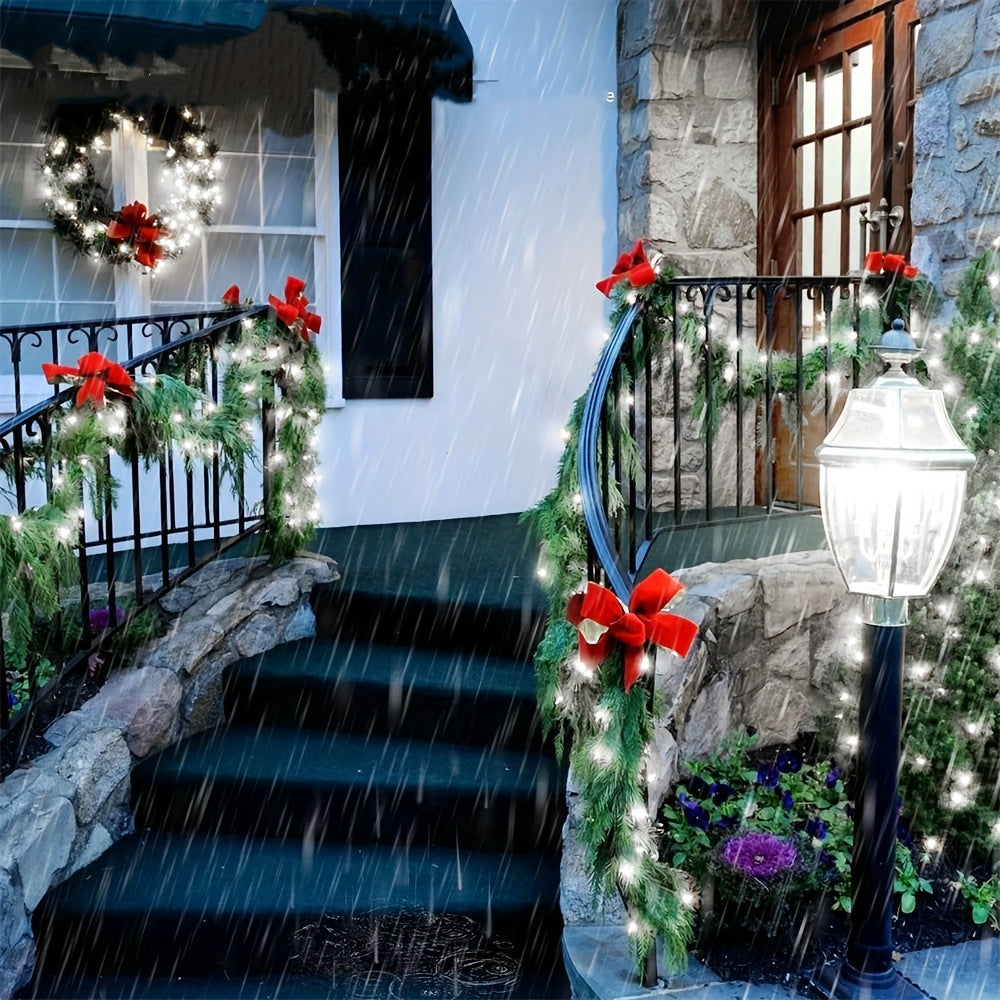 1pc, 50/100/200/300 LED Solar Light Outdoor Waterproof With 8 Modes Copper Wire Fairy Garland String Lights For Party Wedding Patio Garden Lawn Pathway Solar Power Lamp Christmas Decoration, Halloween Decorations Lights Outdo