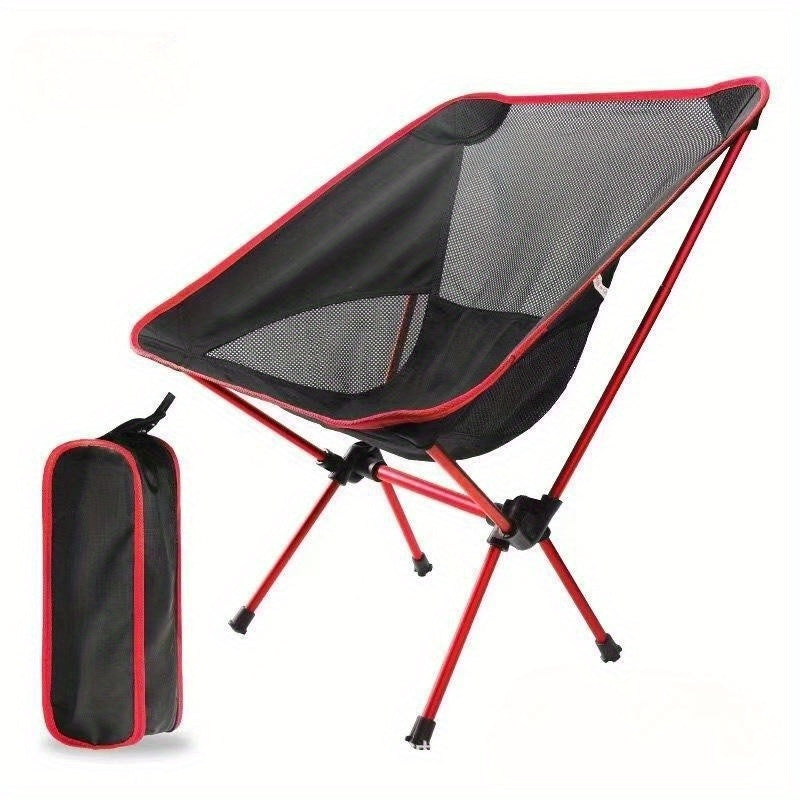 Portable Folding Camping Chair - Lightweight & Compact for Fishing, Hiking, Travel - Comfortable & Durable