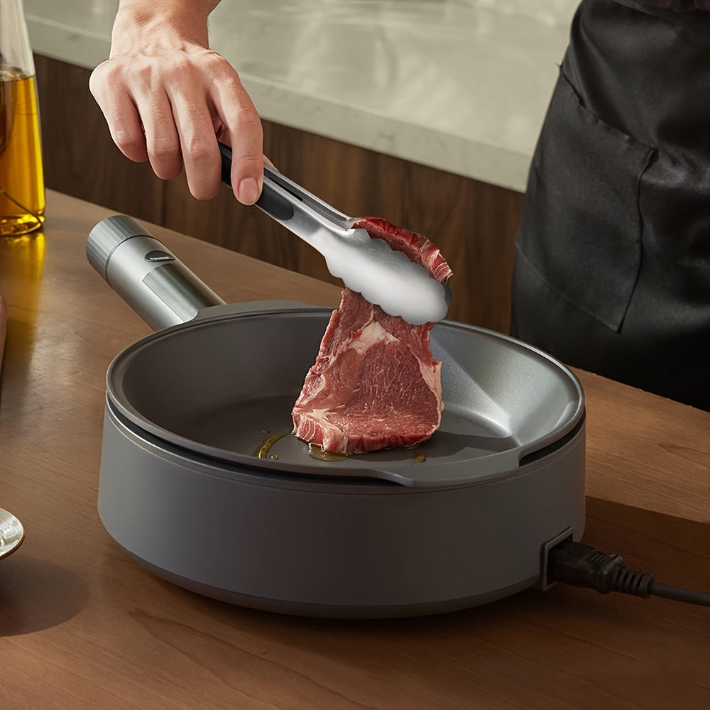 1/2pcs, Stainless Steel Kitchen Tongs, Silicone Non-slip Handle, Lockable Barbecue Food Clip, 9 Inches And 12 Inches, Premium Silicone Rubber Grips, Independence Day Halloween Christmas Party Supplies Camping BBQ Accessories