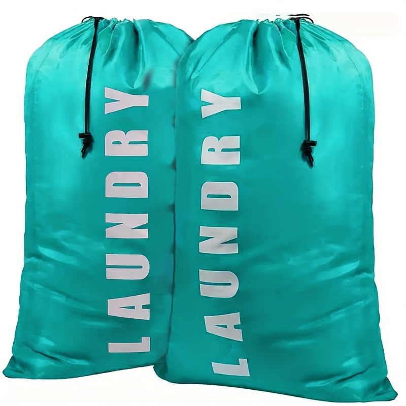 Extra Large Waterproof Drawstring Storage Bag - Durable Polyester Construction, Foldable, Portable, and Spacious Quilt Clothes Packing Solution for Easy Organization and Travel - Ideal for Laundry, Camping, and Storage Needs