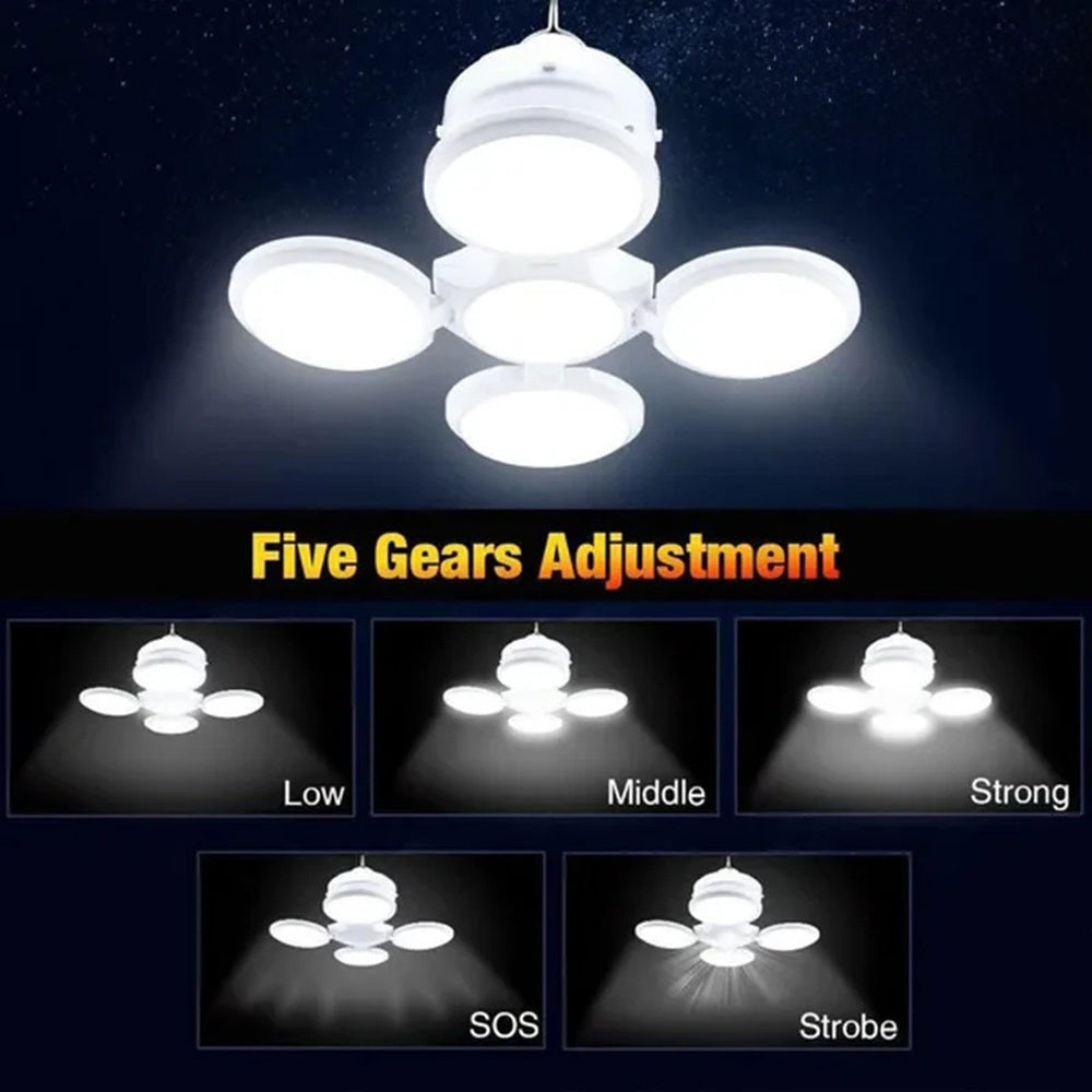 1PC Solar Portable LED Light, Folding Waterproof Garden Emergency Search Light, Outdoor Camping Torch