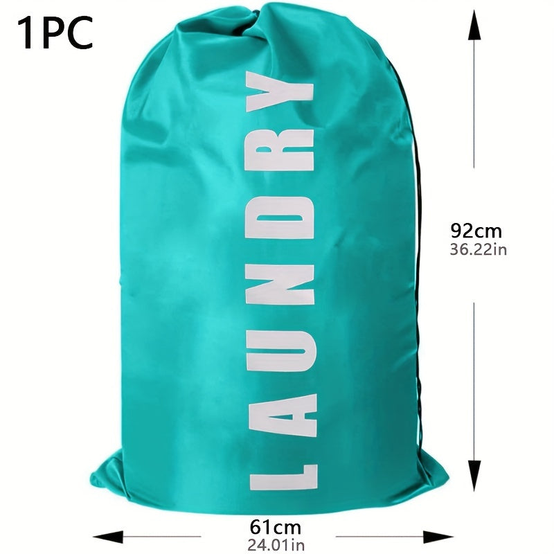 Extra Large Waterproof Drawstring Storage Bag - Durable Polyester Construction, Foldable, Portable, and Spacious Quilt Clothes Packing Solution for Easy Organization and Travel - Ideal for Laundry, Camping, and Storage Needs
