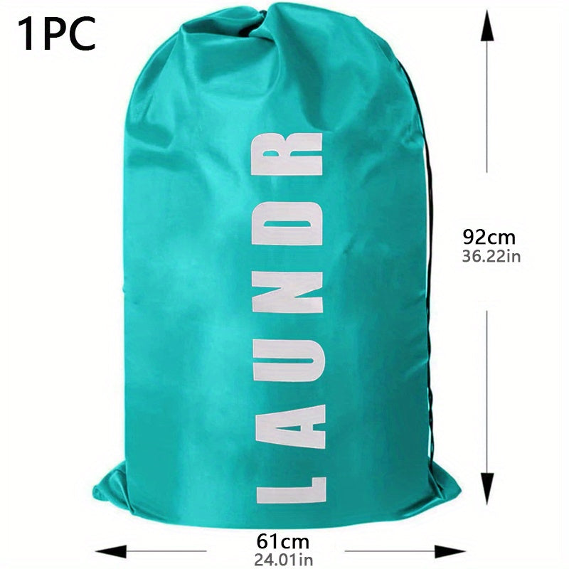 Extra Large Waterproof Drawstring Storage Bag - Durable Polyester Construction, Foldable, Portable, and Spacious Quilt Clothes Packing Solution for Easy Organization and Travel - Ideal for Laundry, Camping, and Storage Needs