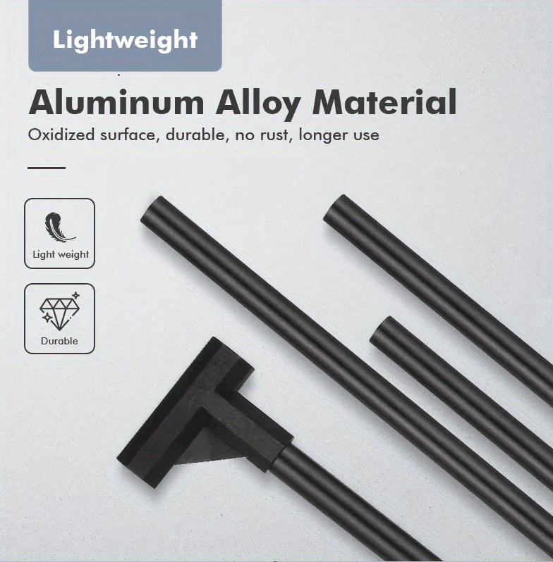 Aluminum Alloy Folding Hanging Rack With Detachable Hook, For Outdoor Camping Travel Picnic Table, Multifunctional Lantern Pole, Hanging Rack