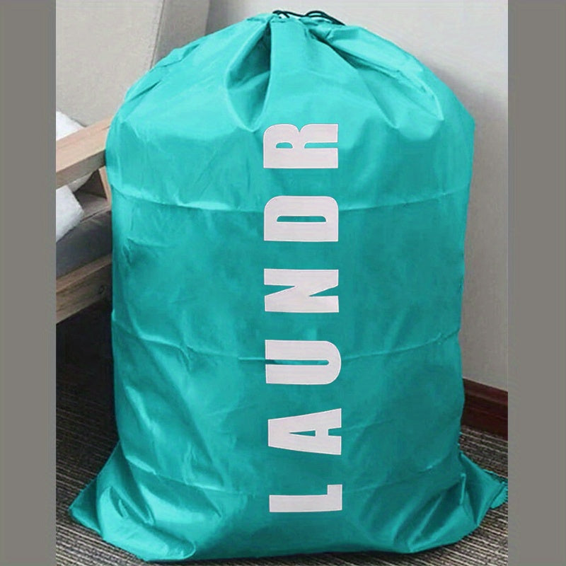 Extra Large Waterproof Drawstring Storage Bag - Durable Polyester Construction, Foldable, Portable, and Spacious Quilt Clothes Packing Solution for Easy Organization and Travel - Ideal for Laundry, Camping, and Storage Needs