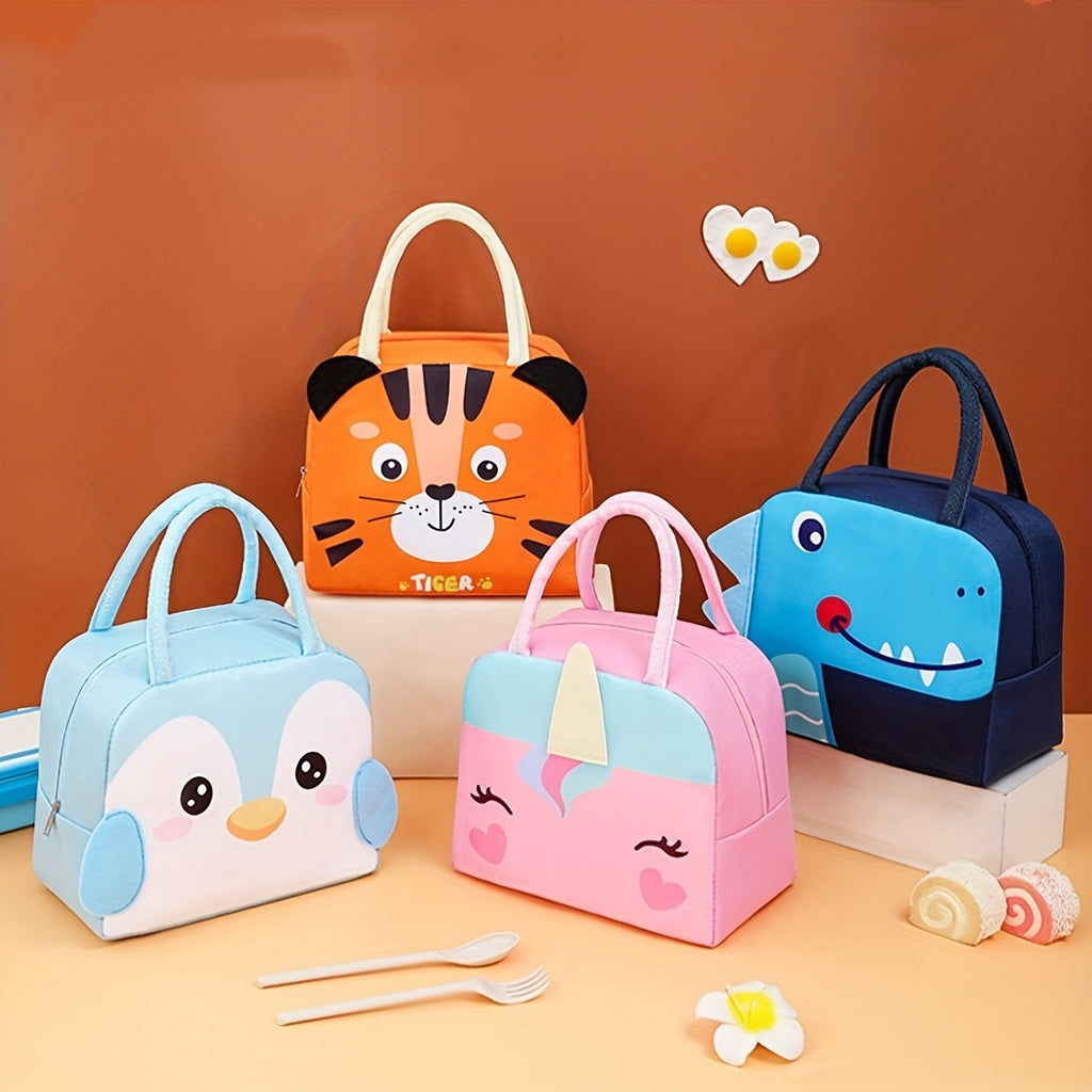 3D Insulated Cute Cartoon Lunch Bag - Perfect For School, Office, And Outdoor Camping