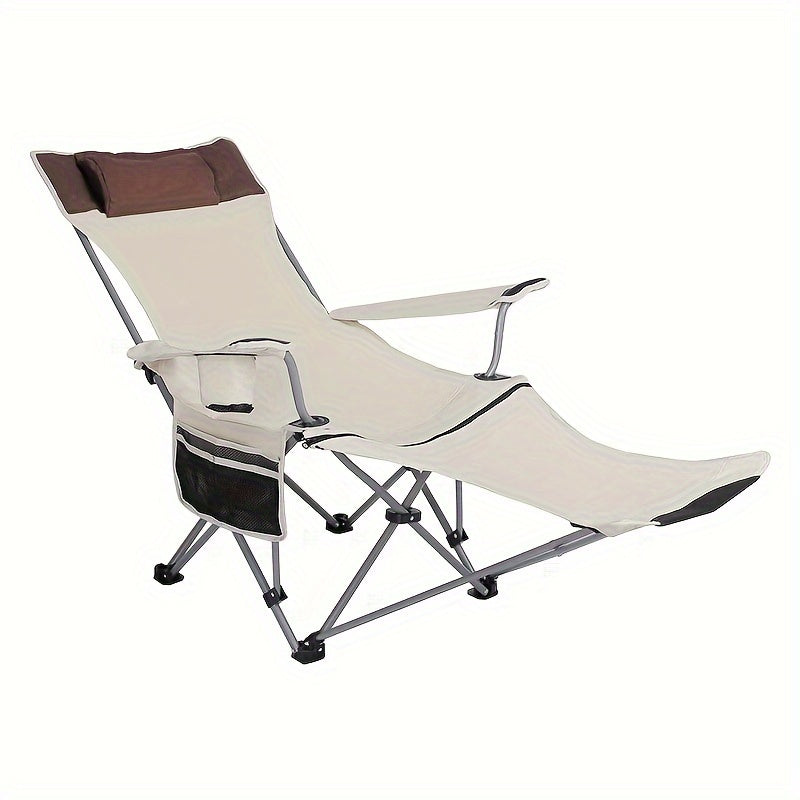 Versatile 4-Position Adjustable Folding Chair with Detachable Footrest