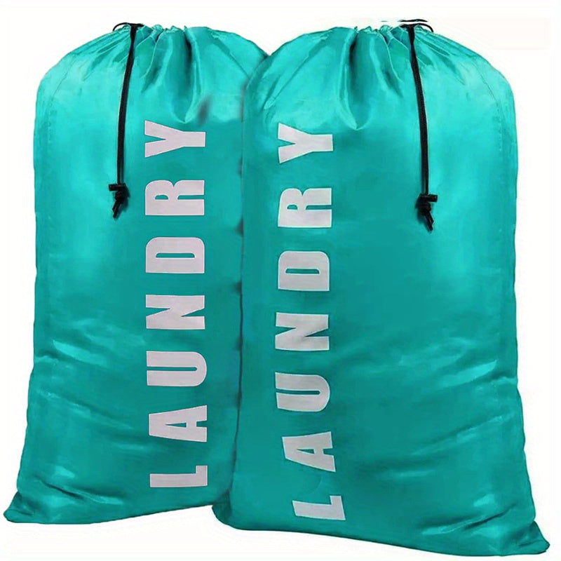 Extra Large Waterproof Drawstring Storage Bag - Durable Polyester Construction, Foldable, Portable, and Spacious Quilt Clothes Packing Solution for Easy Organization and Travel - Ideal for Laundry, Camping, and Storage Needs