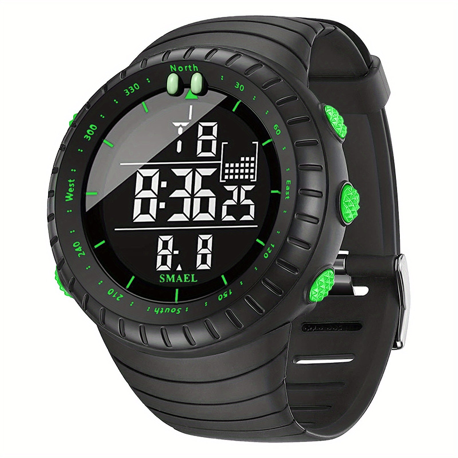 SMAEL Outdoor Explorer Watch - Water Resistant LED Electronic Timepiece with Luminous Display, Alarm, and Digital Wristband - Perfect for Camping, Hiking, Travel, and Adventure Seekers