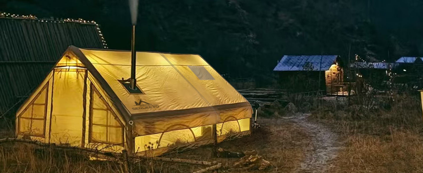 129 Sqft Large inflatable tent with Tarp,8 Person