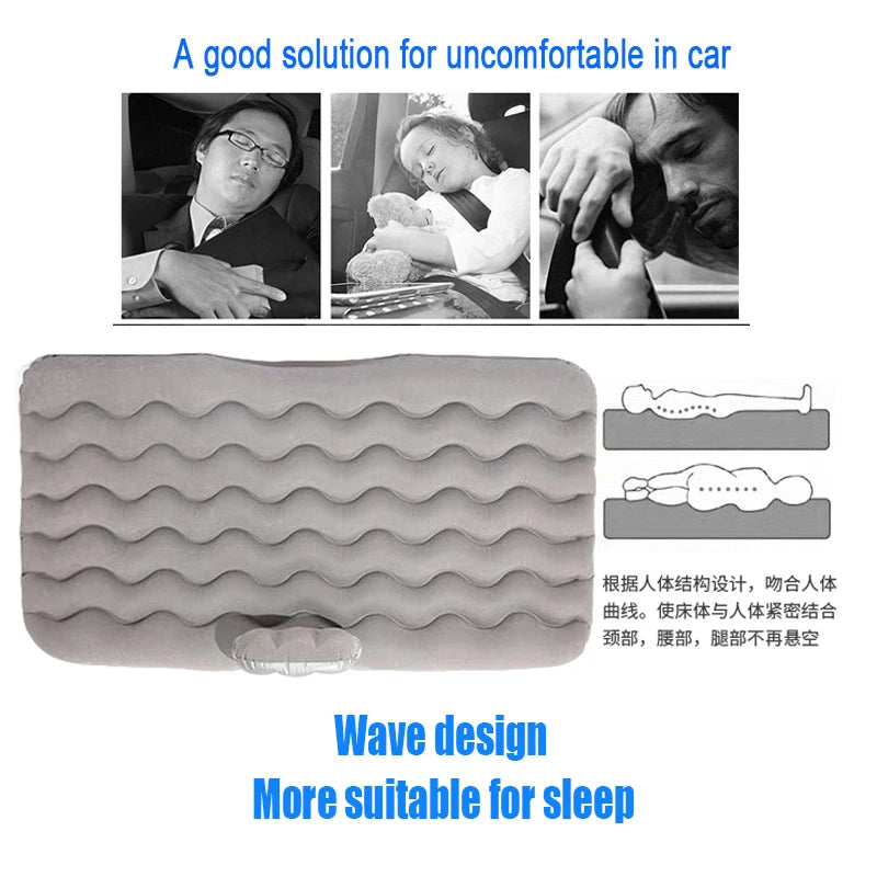 Inflatable Travel Mattress Universal for Back Seat