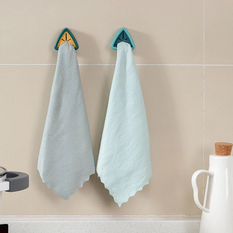 Towel Holder Kitchen Storage Hooks Sucker Wall Washing Cloth Hanger Rack Rag Organizer Bathroom Mounted Hook Support Wholesale