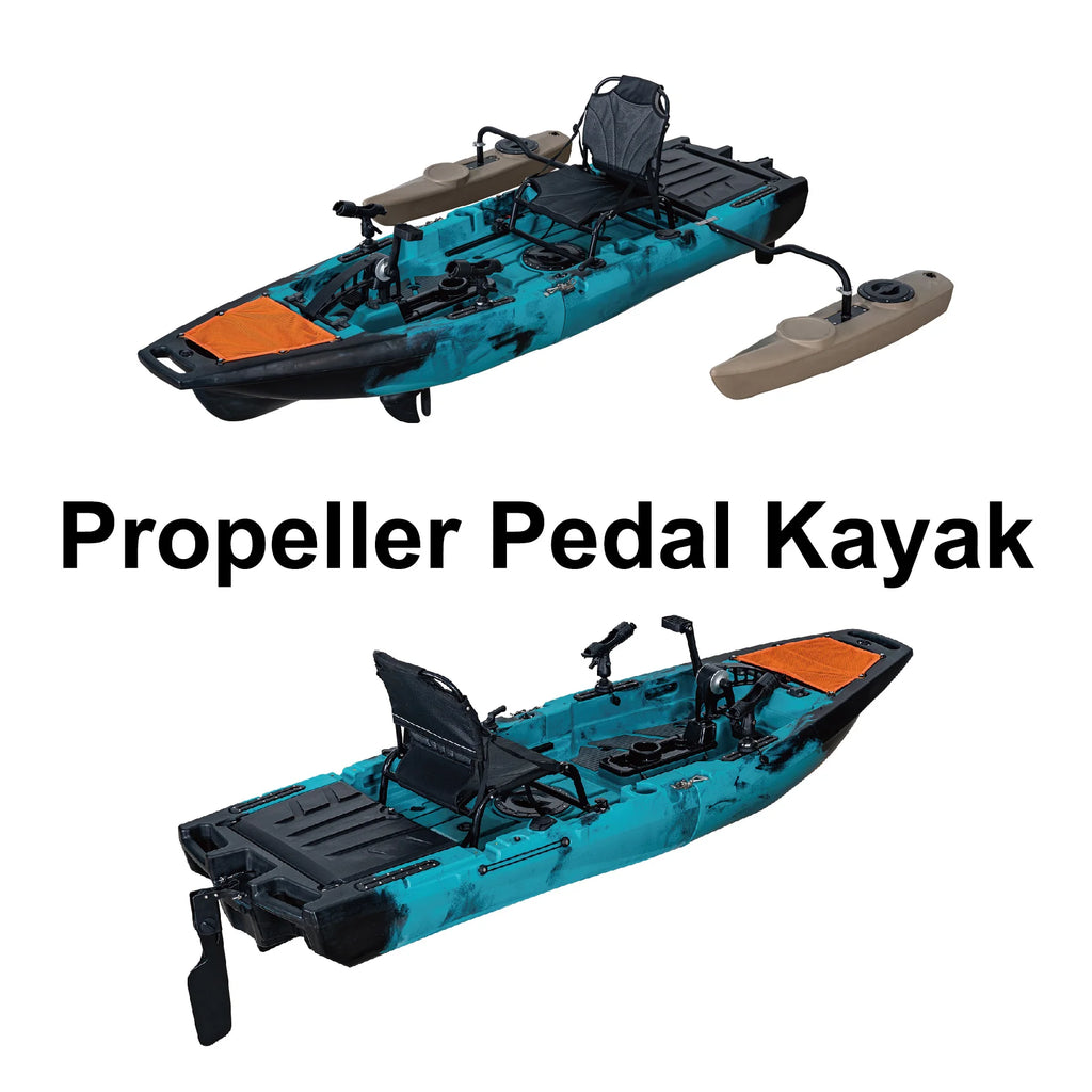 2025 Custom Single Person 9ft Modular Fishing Kayak with Detachable Pedals and Foldable Electric Motor New Design