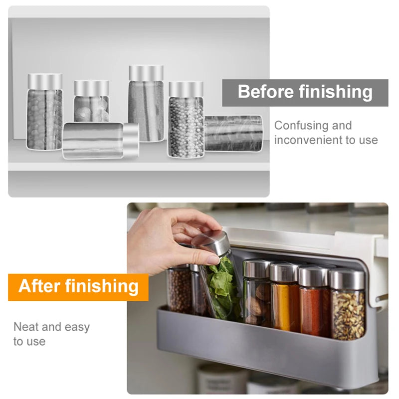 Kitchen Spice Rack Self-adhesive Spice Organizer