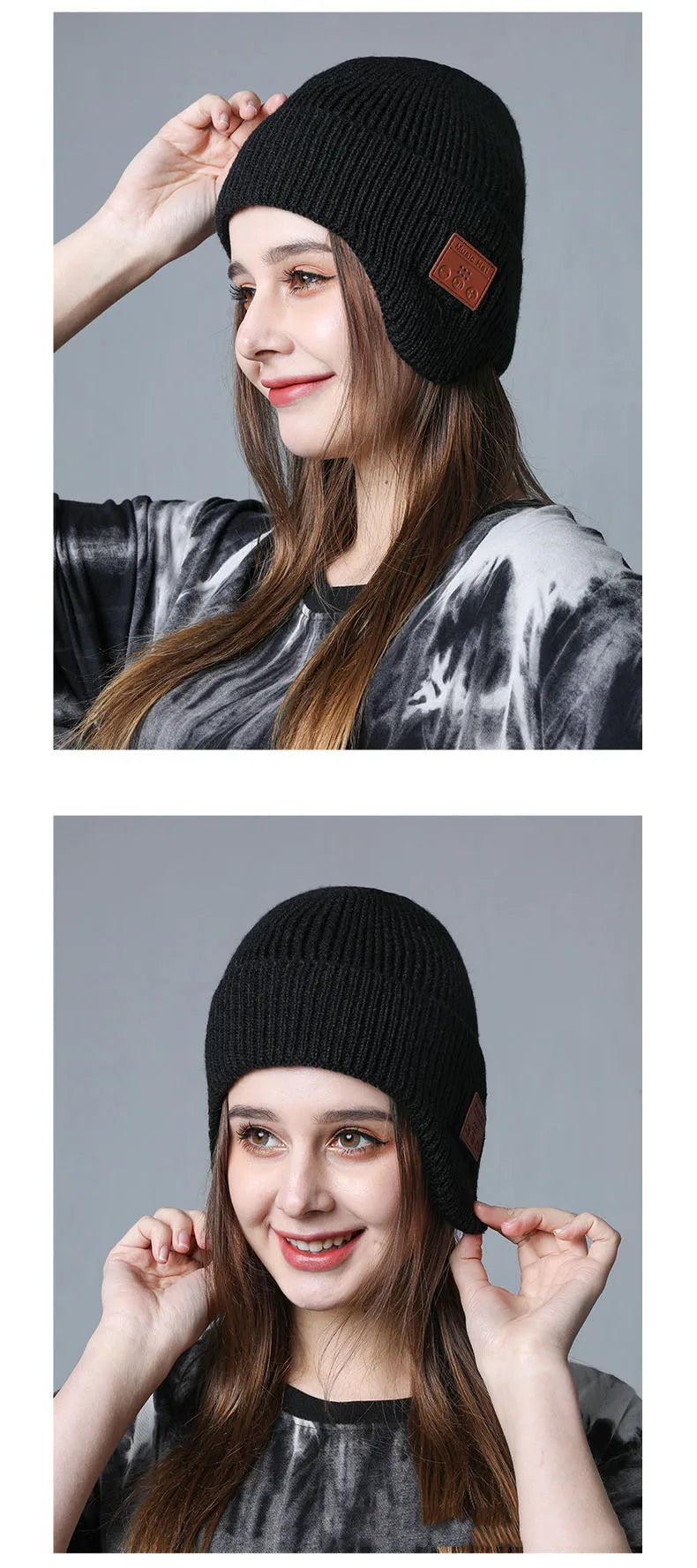 Winter LED Bluetooth Headphones Hat Outdoor Warm Stereo Music Headset Handsfree Call Rechargeable Earphone Washable Cap Gifts