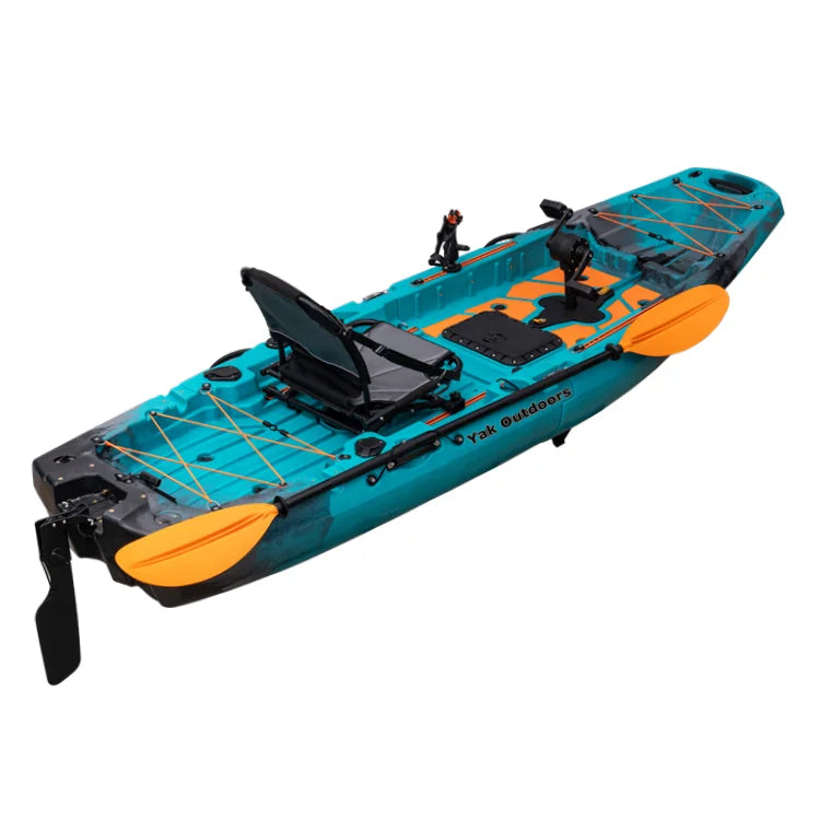 10ft Modular Pedal Fishing Kayak 430lbs Capacity 2-Piece Design for Surfing Motorized Hélice Kajak Canoe Easy to Storage