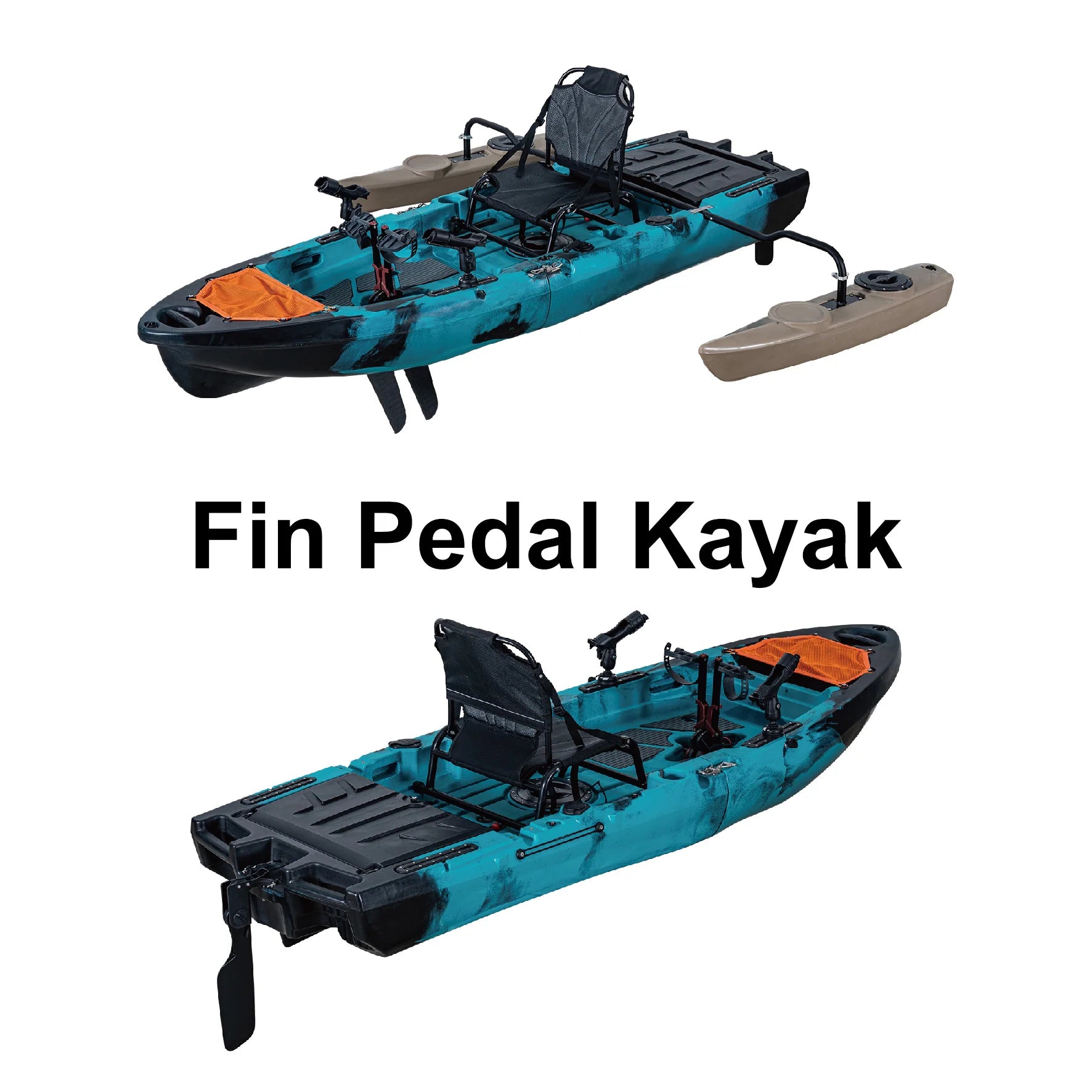 2025 Custom Single Person 9ft Modular Fishing Kayak with Detachable Pedals and Foldable Electric Motor New Design