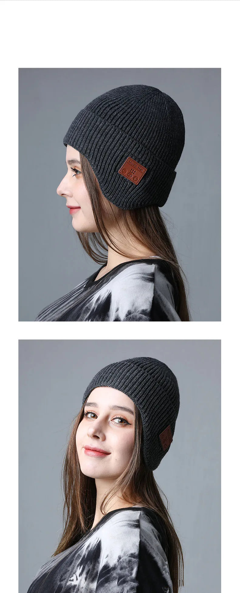 Winter LED Bluetooth Headphones Hat Outdoor Warm Stereo Music Headset Handsfree Call Rechargeable Earphone Washable Cap Gifts