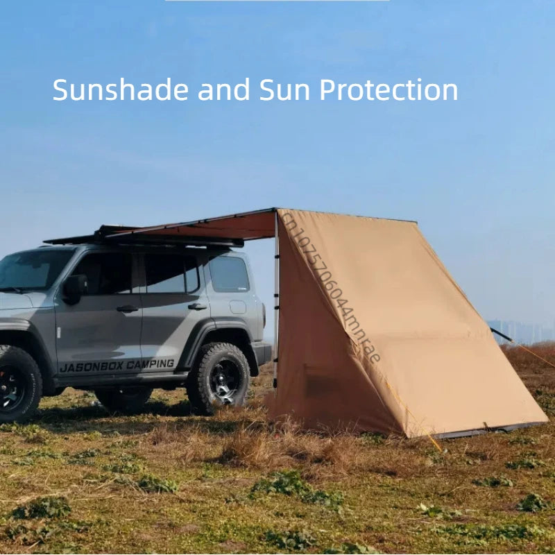 Outdoor Car Side Tent, Shelter with Windows,