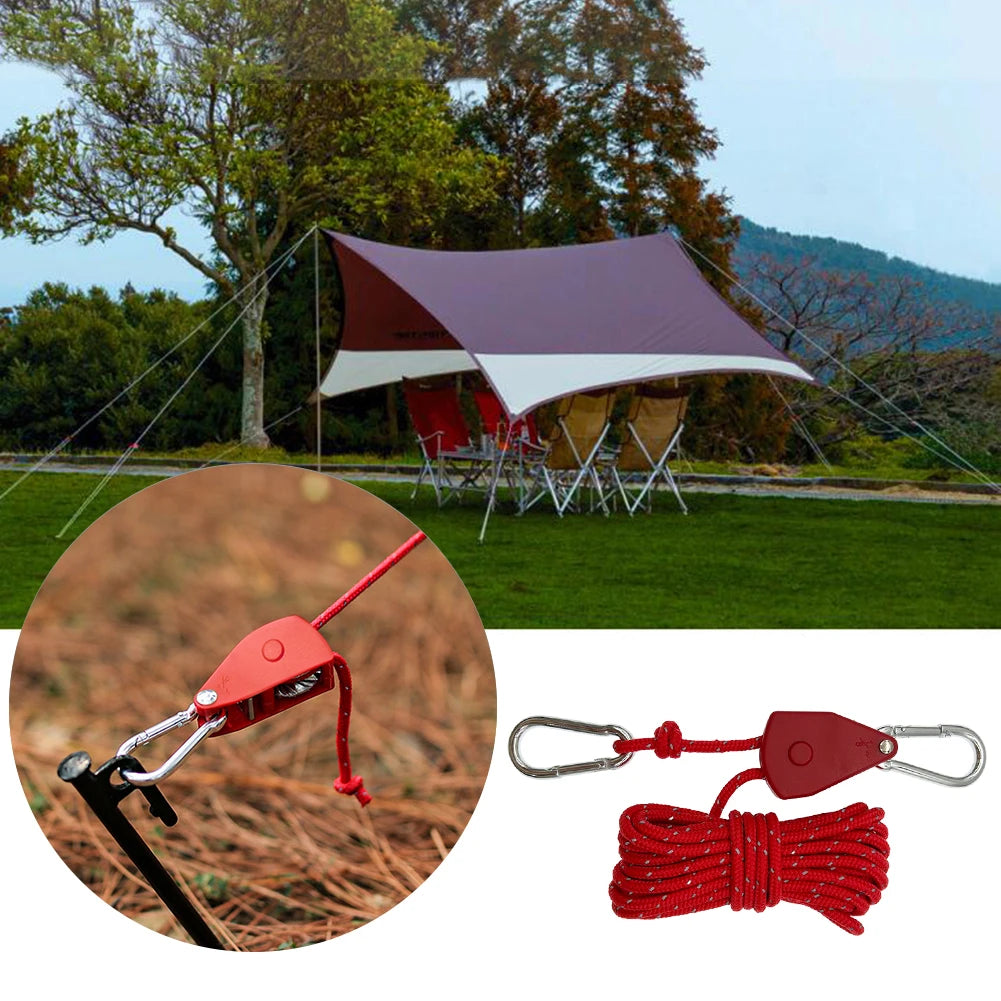 Tent Fastener Fixed Buckle Pulley Rope