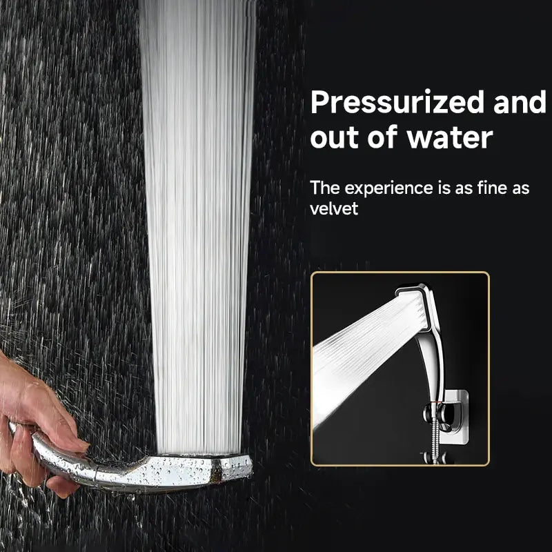 300 Holes Pressurized Showerhead Hand Hold