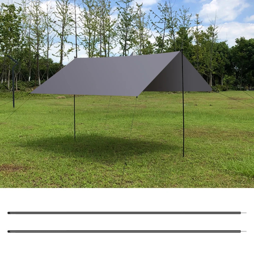 Set of 2 Telescopic Tent Poles Adjustable Aluminium Alloy Rods