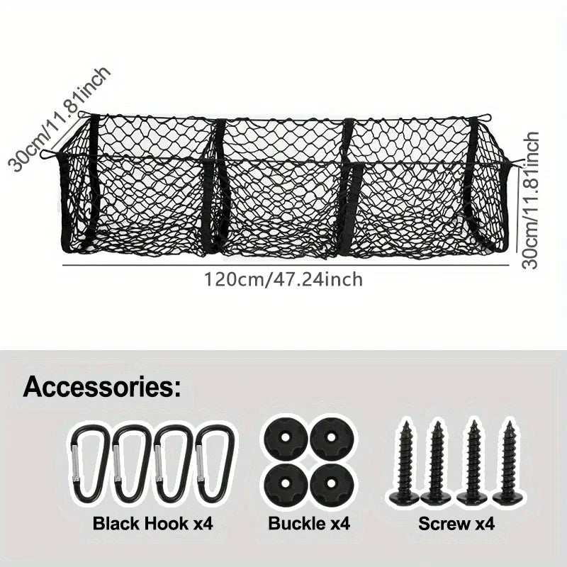 3-Pocket Car Storage Net