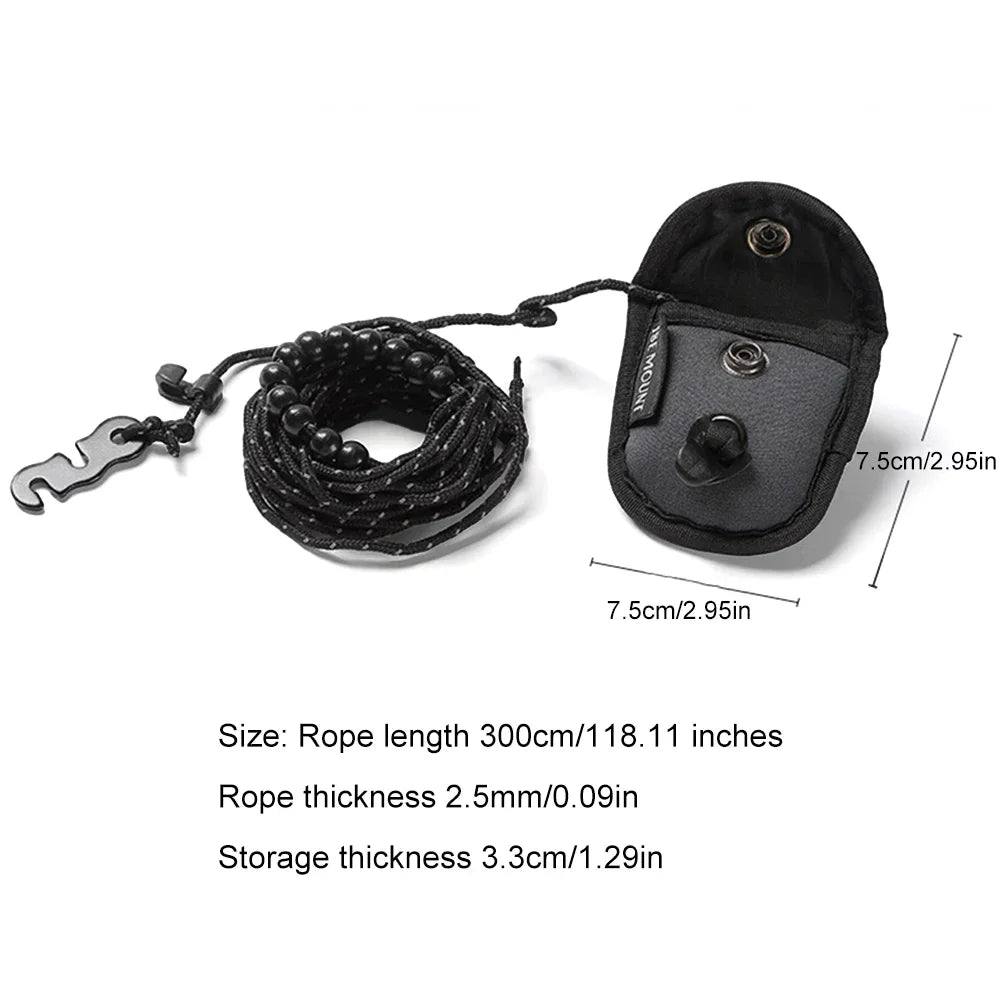 3 M Camping Stretch Clothesline With 12 Clips