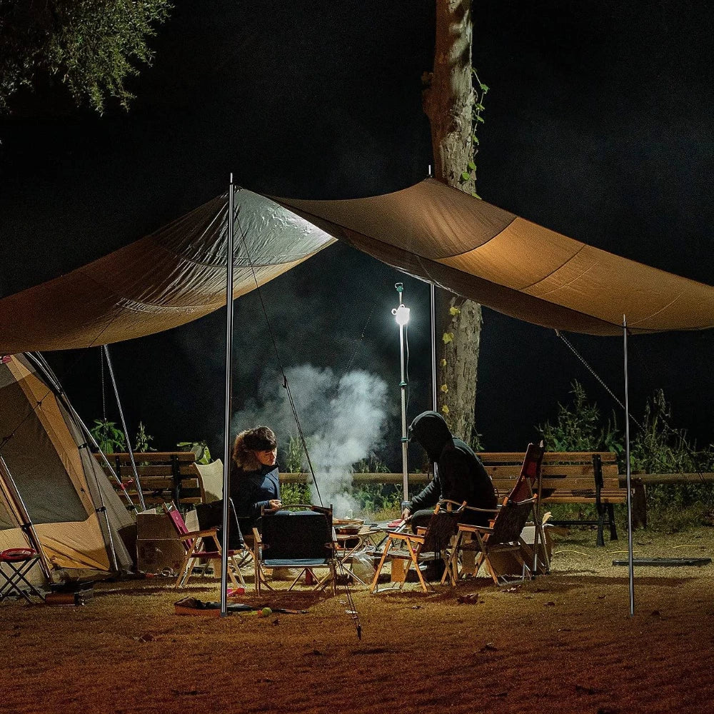 Set of 2 Telescopic Tent Poles Adjustable Aluminium Alloy Rods