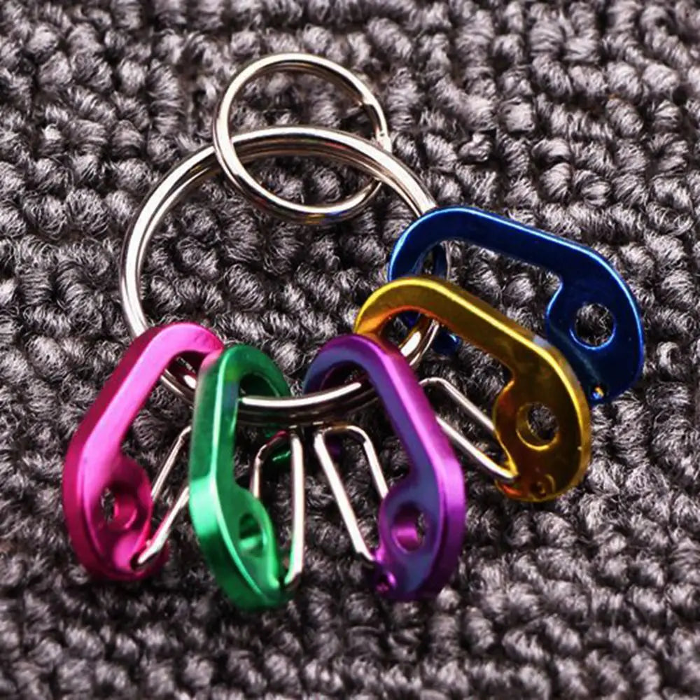 5Pcs/set Keychain Carabiner D-Type Buckle Snap Hook