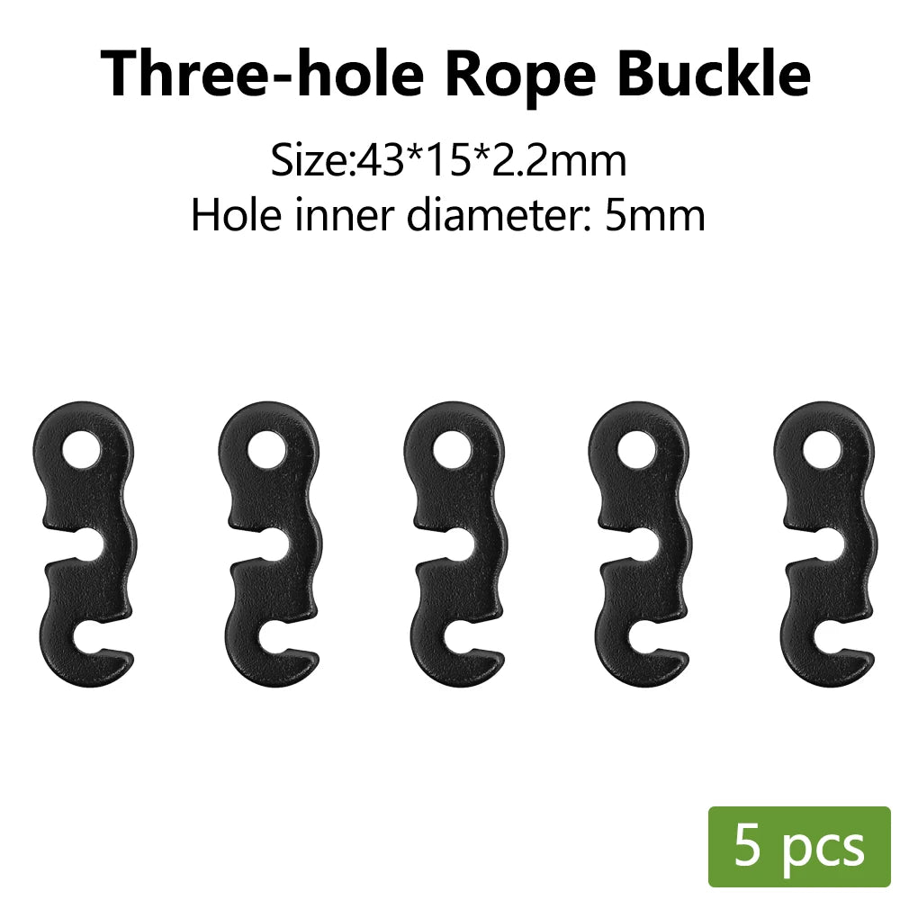 5/10pcs Adjustable Tent Rope Buckle Aluminum S-type Buckle
