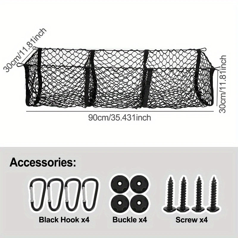 3-Pocket Car Storage Net