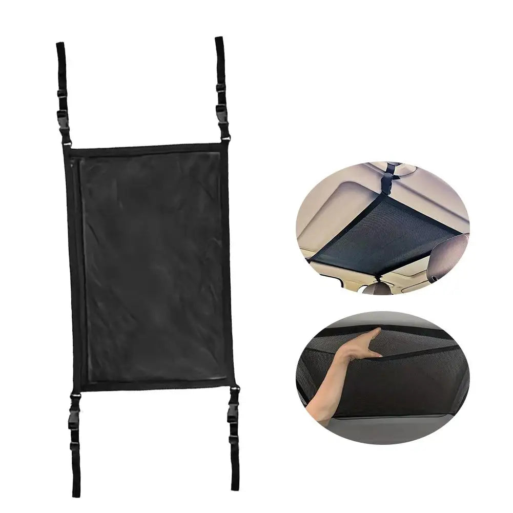 Car Roof Storage Bag Storage Net With Strong Hooks And Elastic Rope