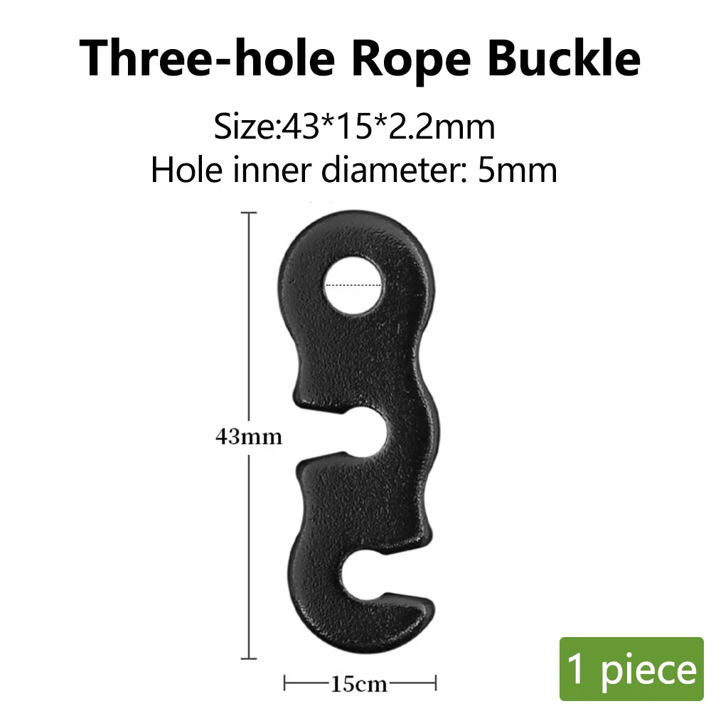 5/10pcs Adjustable Tent Rope Buckle Aluminum S-type Buckle