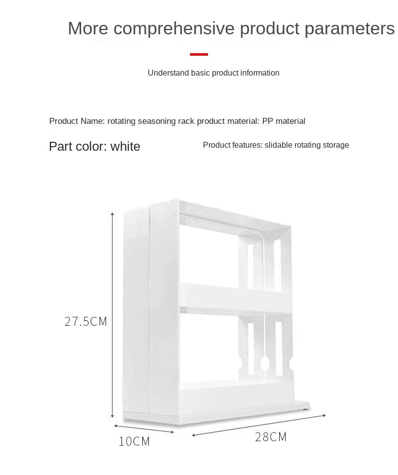 Rotating Spice Storage Shelf