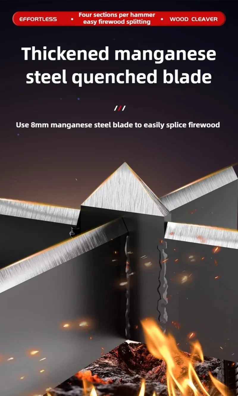 Manual Wood Splitter Logging Equipment Firewood Divider Metal Wood Chopping Machine Cutting Tool Wooden Split Garden Accessories