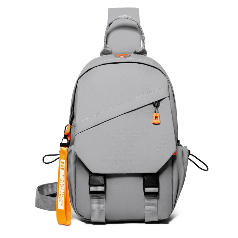Waterproof Nylon Crossbody Bag - Men's Chest Sling Backpack, Compact Shoulder Messenger Bag, Travel & Outdoor Hiking Pack