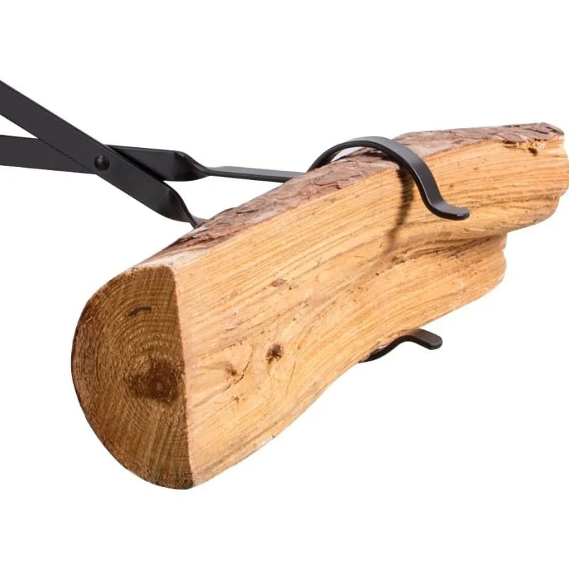 Outdoor Campfire Fireplace Tongs 66CM Long Heavy Duty Wrought Iron Log Grabber for Camping Fire Pit Campfire Bonfire Fireplace