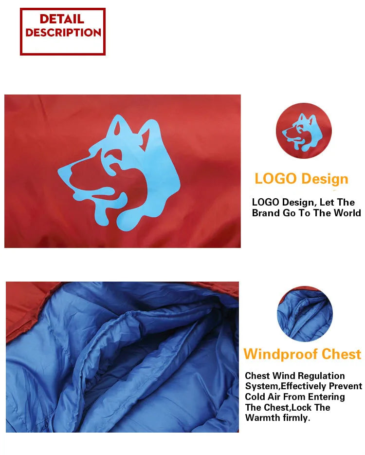 Thicken Winter Cold Weather Waterproof Sleeping Bag  -8℃