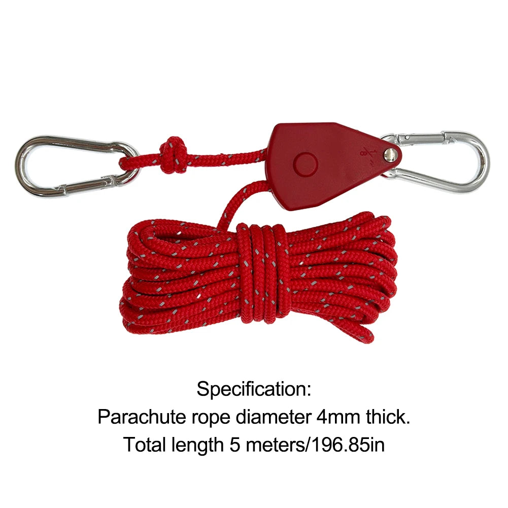 Tent Fastener Fixed Buckle Pulley Rope