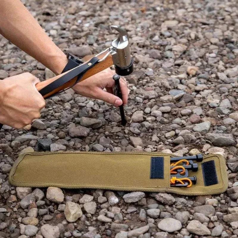 Camping Tent Peg Storage Kit – Waterproof Organizer Pouch for Tents & Canopy Accessories