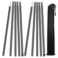 Set of 2 Telescopic Tent Poles Adjustable Aluminium Alloy Rods