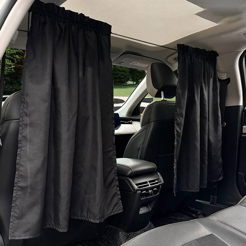 Universal Car Privacy Curtains Removable Divider Curtain for Front and Rear Seats