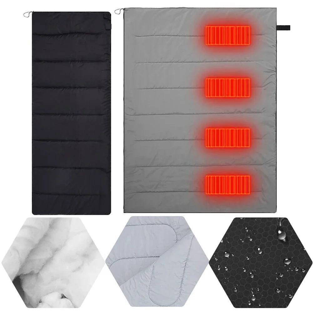 USB Heated Winter Camping Sleeping Bag