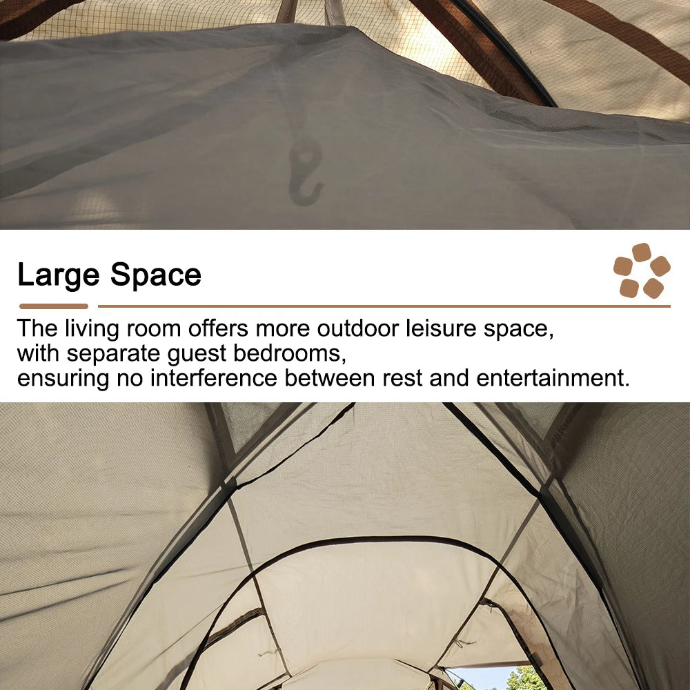 Flame Retardant 2 Person Chimney Hot Tent with Stove Jack