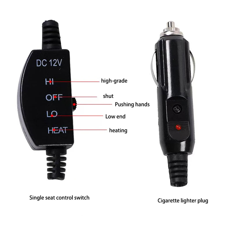 12V RV Car Heating Blanket Plaid