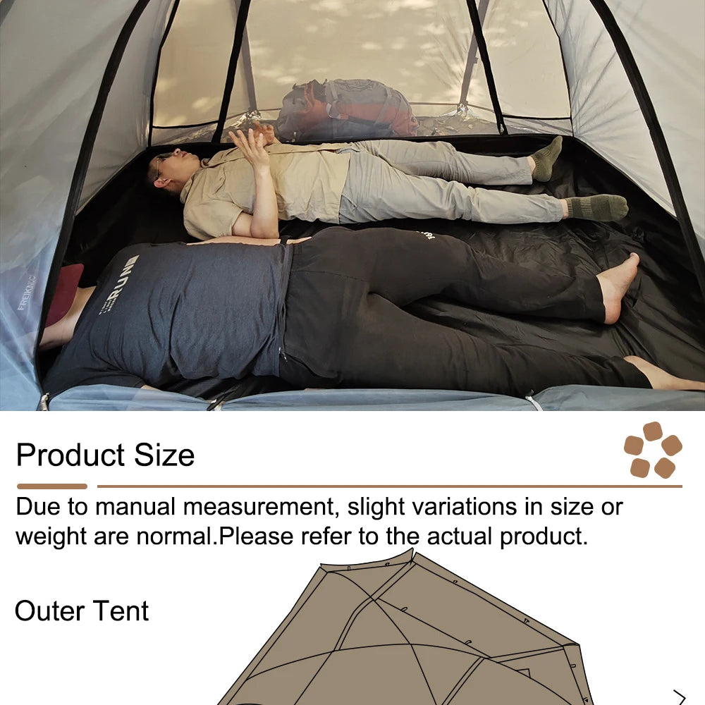 Flame Retardant 2 Person Chimney Hot Tent with Stove Jack