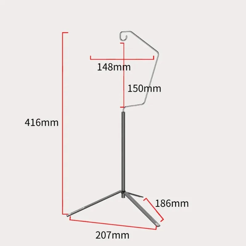 Camping Desktop Lamp Stand, Portable Detachable Tripod, Lightweight Aluminum