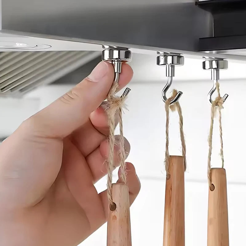 Strong Magnetic Hooks Multifunctional Storage Heavy-duty Hooks Home Kitchen Bar Storage Hooks Key Storage Hooks Bathroom Hangers