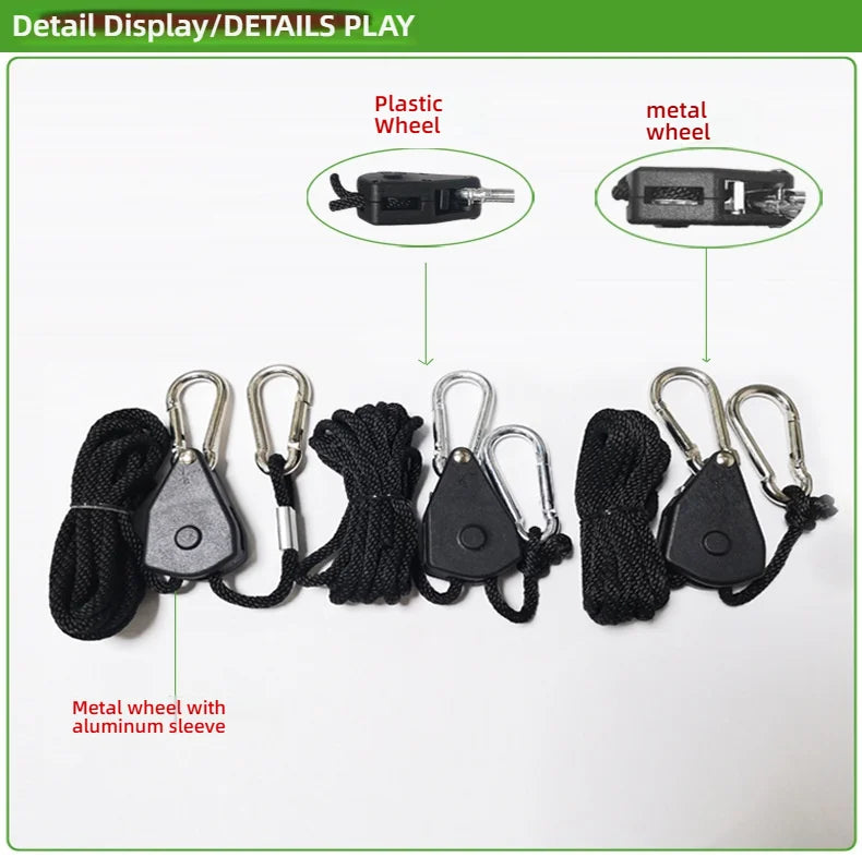 Tent Guy Rope, Heavy Duty Windproof Camping Rope with Reflective Strips